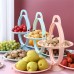 Foldable 3-ply Fruit Plate, Candy Dish, Creative Shape Folding Snack Rack Plastic Fruit Plate